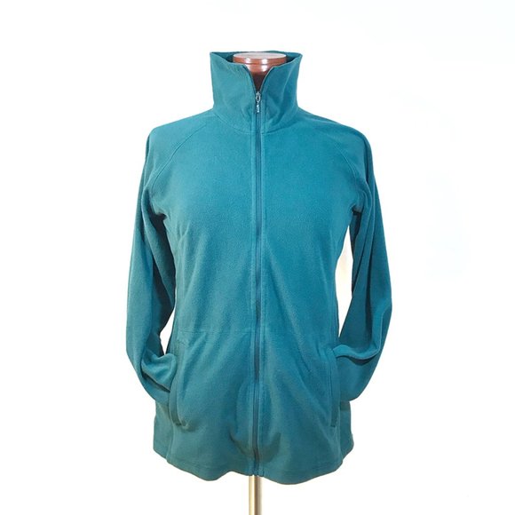 Columbia Lightweight Fleece Jacket Dark Teal S - Picture 1 of 10